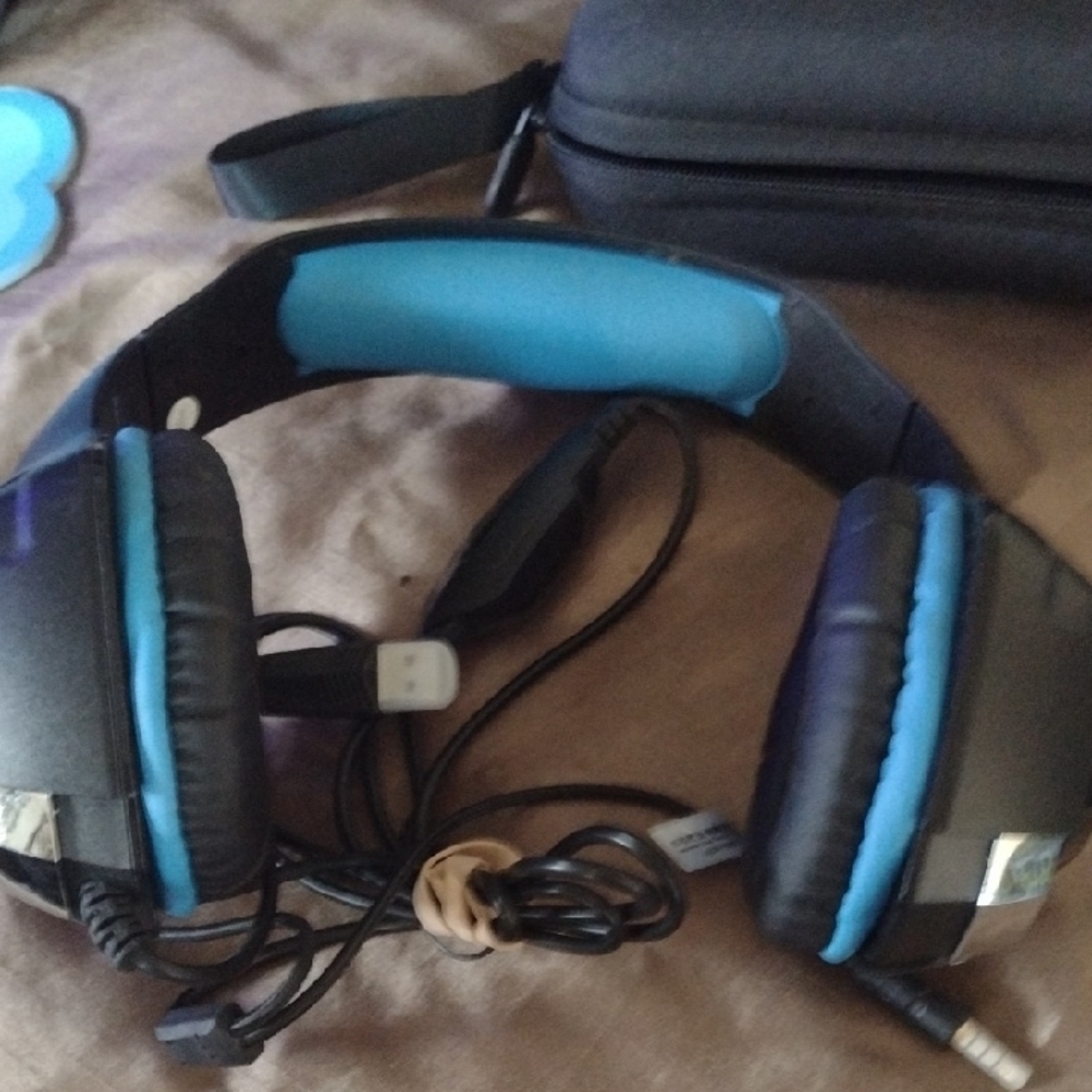 Bexellent GM1 Black and Blue Wired Headphones NWT